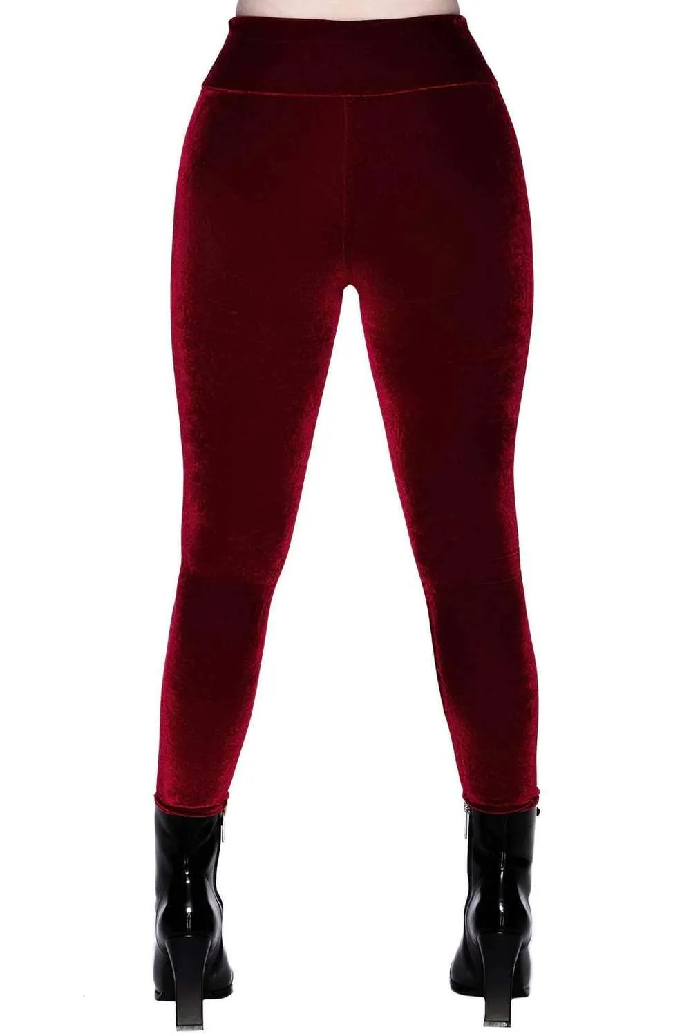 Killstar - Hematite Leggings Ruby  | Dark Ages